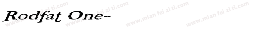 Rodfat One字体转换